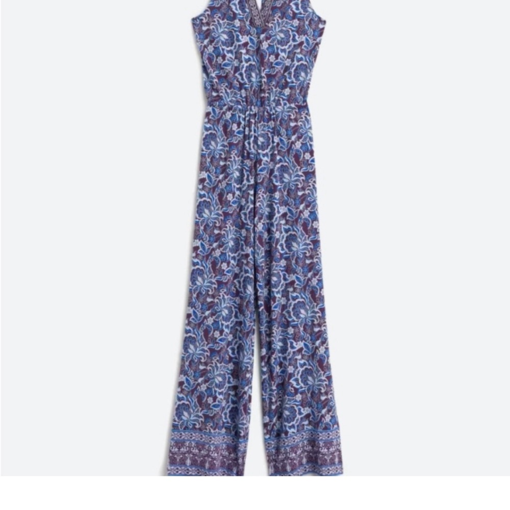Magnolia Grace Floral Blue Jumpsuit